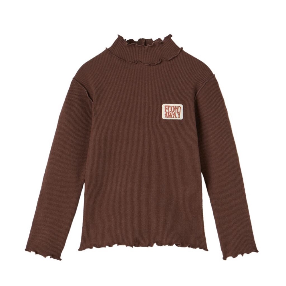 Zara turtle neck long sleeve brown shirt Size  11/12Y